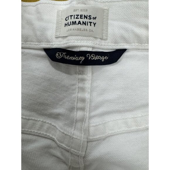 CITIZENS of HUMANITY Isola Cropped Boot Women White Jeans 33 - Picture 5 of 7